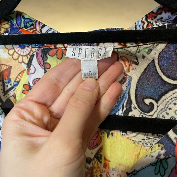 Spense Floral Button Down Blouse - Picture 6 of 6